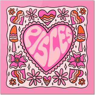 Pisces Heart Posters and Art
